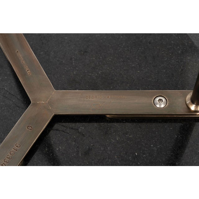 Set of Three Cedric Hartman Bronze & Black Granite Side Tables,1970s For Sale - Image 15 of 16