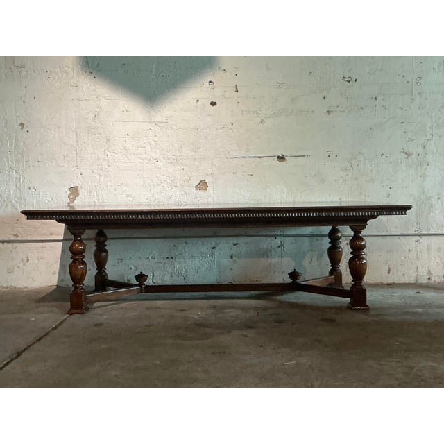Late 20th Century Vintage Boho Alfonso Marina Monumental Turned Wood Dining Table For Sale - Image 5 of 12