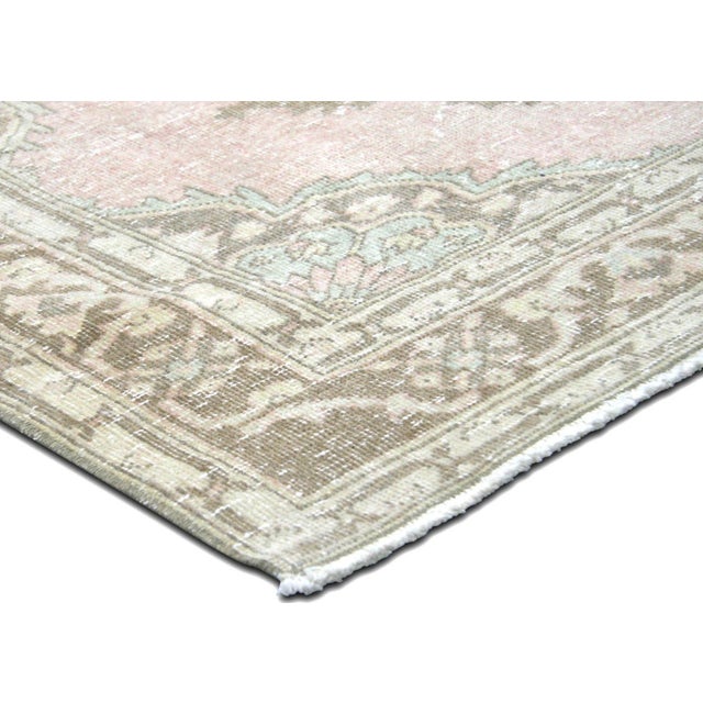 Traditional 1960s Turkish Oushak Rug For Sale - Image 3 of 6