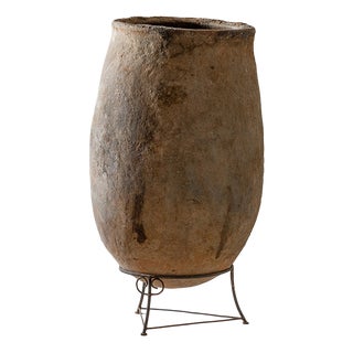 Moroccan Berber Clay Jar in Earthenware For Sale