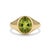 Contemporary Natural Peridot Signet Ring - Men's Signet Gemstone Ring - August Birthstone Ring Us 7 For Sale - Image 3 of 3