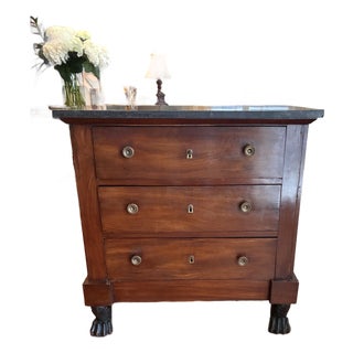Early 19th Century Petite Empire Commode on Paw Feet For Sale
