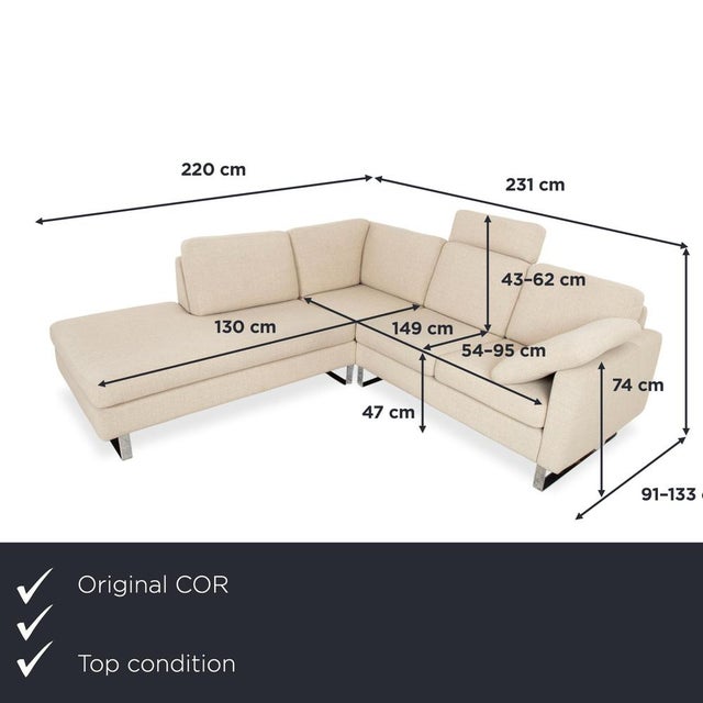 This Cor Conseta corner sofa is an absolute design classic, synonymous with timeless elegance and modular perfection for...
