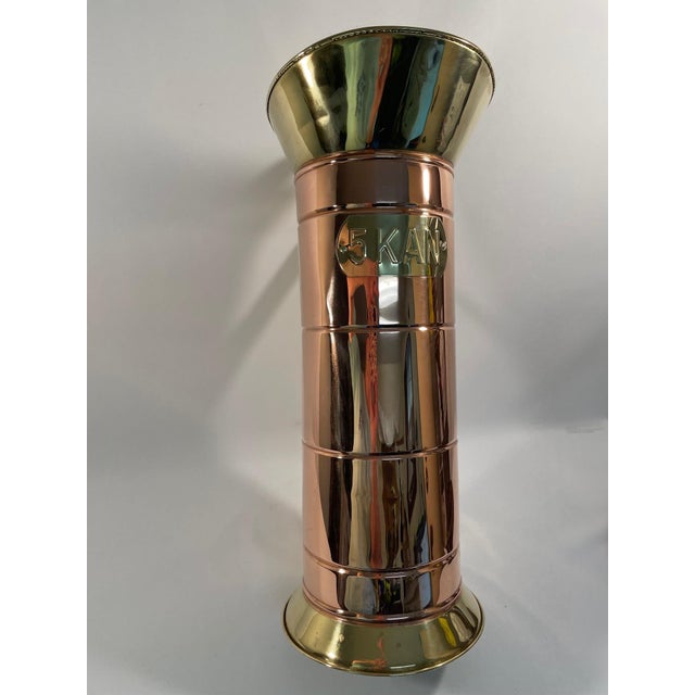 Rustic European Vintage Mid Century 5 Kan Copper Coal Scuttle Umbrella Stand For Sale - Image 3 of 18
