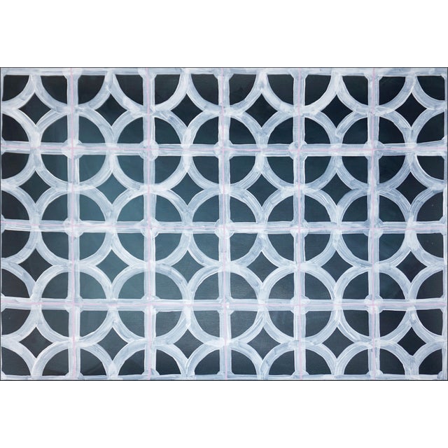 2026, Modernist Mural, Horizontal Diptych Painting in Black and White, Miami Breezeblocks, Acrylic Paint on Watercolor Paper by Ryan RIvadeneyra, 2026 For Sale - Image 4 of 8