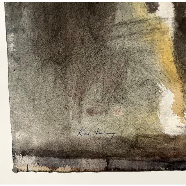 American Pawel Kontny, Modernist Abstract Expressionist Watercolor Painting Bauhaus Weimar Pawel Kontny For Sale - Image 3 of 4