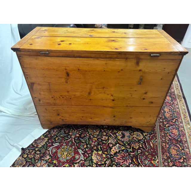 English Pine Blanket Chest, 19th Century For Sale - Image 16 of 17