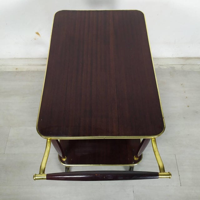 Vintage Brass Service Trolley, 1950s For Sale - Image 18 of 18