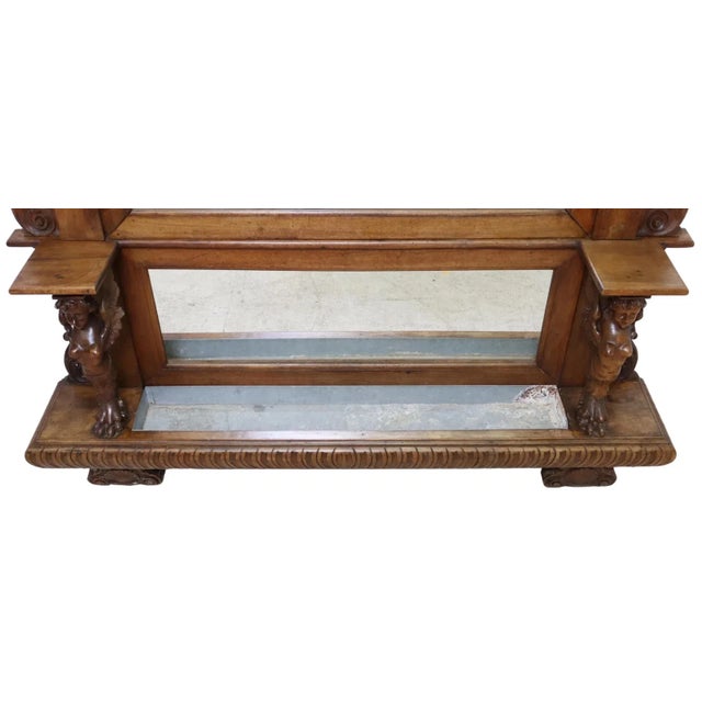 Traditional 1800's Antique Talian Renaissance Revival, Mirrored Jardinere For Sale - Image 3 of 6