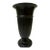 Vintage 1960s Wedgwood Black Basalt Fluted Trumpet Footed Vase For Sale