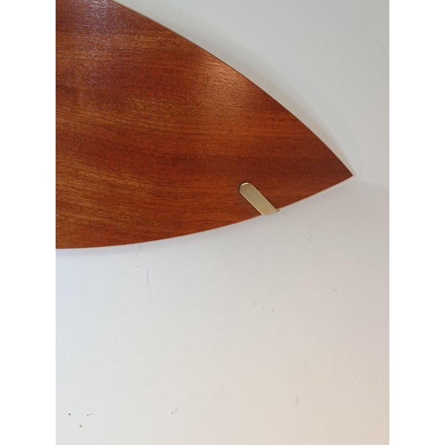 Wood and Brass Wall Lights from Declic, 1980s, Set of 2 For Sale - Image 3 of 9