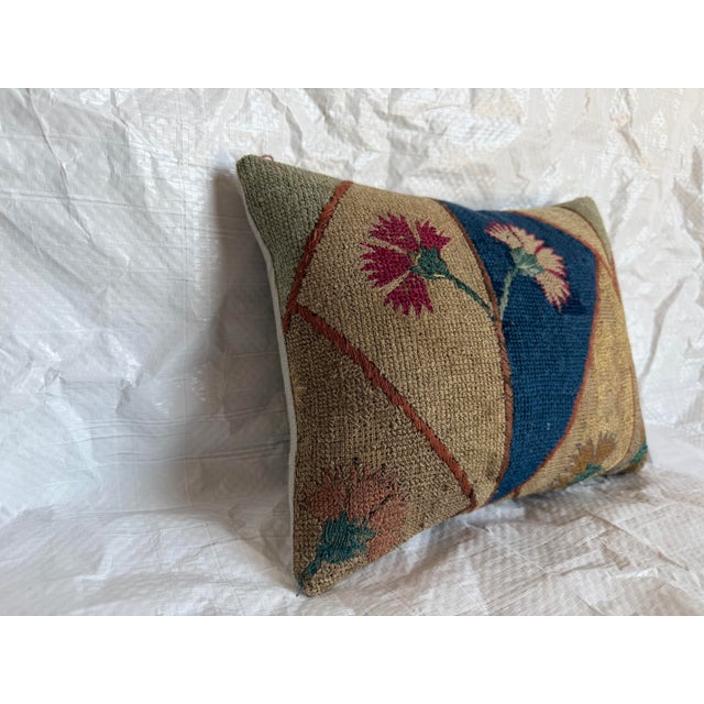 17th Century Italian Florentine Silk Floral Pillow For Sale - Image 4 of 7