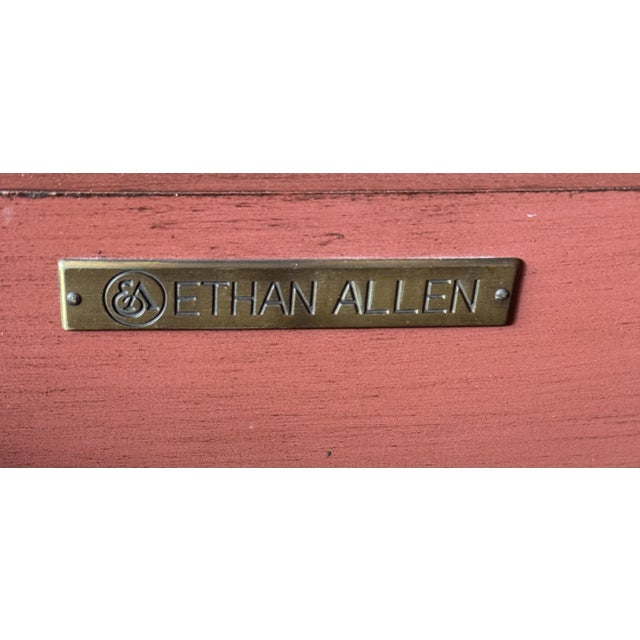 Wood Vintage Ethan Allen Large Decorative Storage Trunks - a Pair For Sale - Image 7 of 12