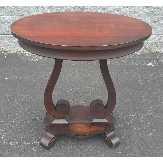 Brown 19th Century Edwardian Mahogany Oval Side Table For Sale - Image 8 of 9
