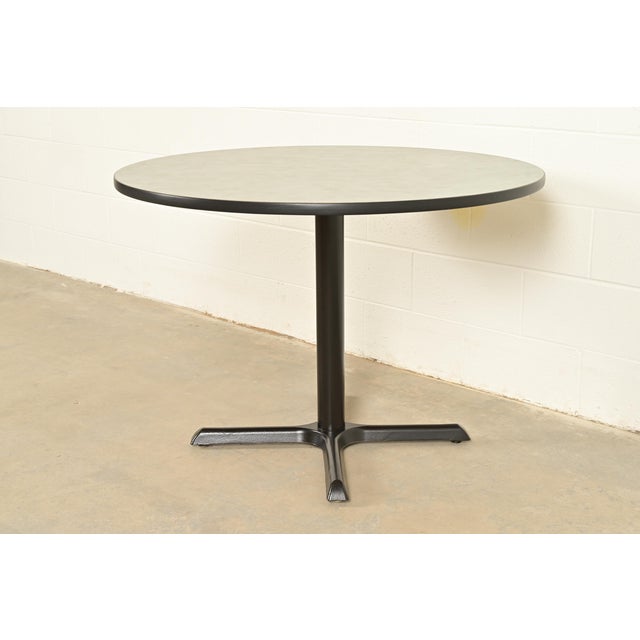 Herman Miller Herman Miller Style Modern Round Pedestal Dining Table or Game Table For Sale - Image 4 of 8
