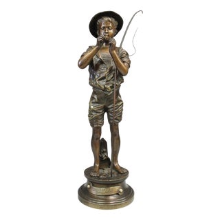 Adolphe Lavergne, Fisherman, 1900, Bronze For Sale