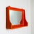 Orange Plastic Wall Mirror with Integrated Shelf, 1970s For Sale - Image 12 of 12