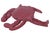 Vintage four inch cast iron crab in deep red makes a coastal nautical accent. Marked "481". Light wear.