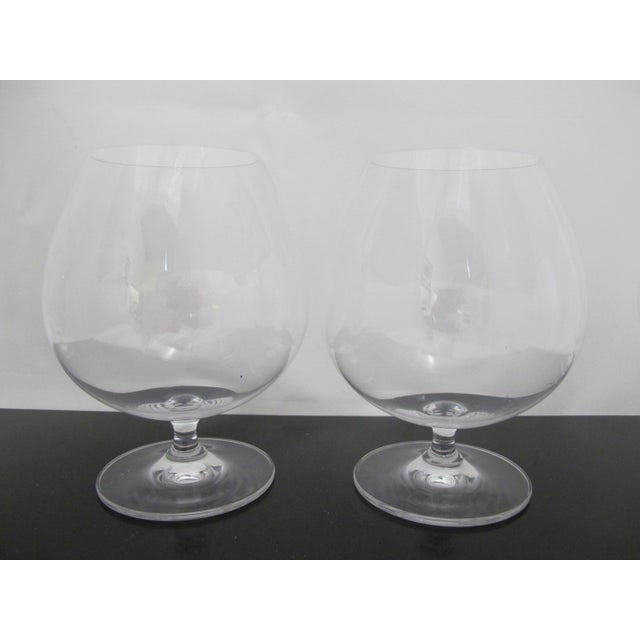 Hollywood Regency Josef Riedel Crystal Vinum Brandy Snifter Cognac 6" Wine Glass Set of 4 For Sale - Image 3 of 7