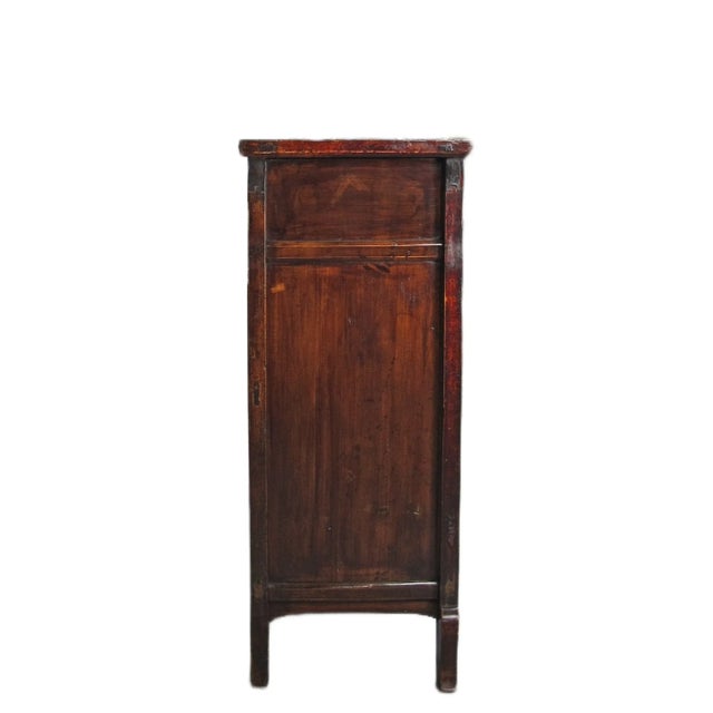 Dark Brown Chinese Antique Cabinet – 56 Inches Tall For Sale - Image 10 of 12