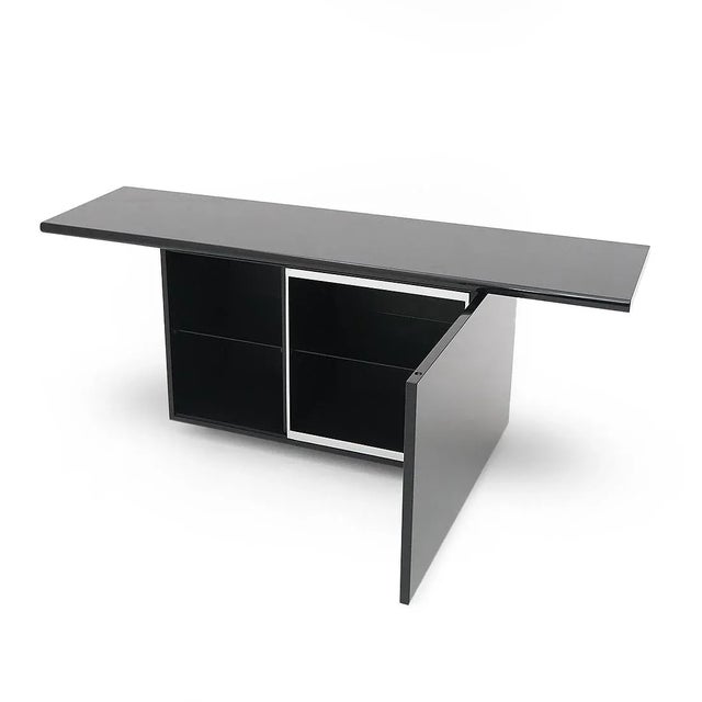 Sheraton Black Lacquered Sideboard by Giotto Stoppino for Acerbis, 1970s For Sale - Image 6 of 14