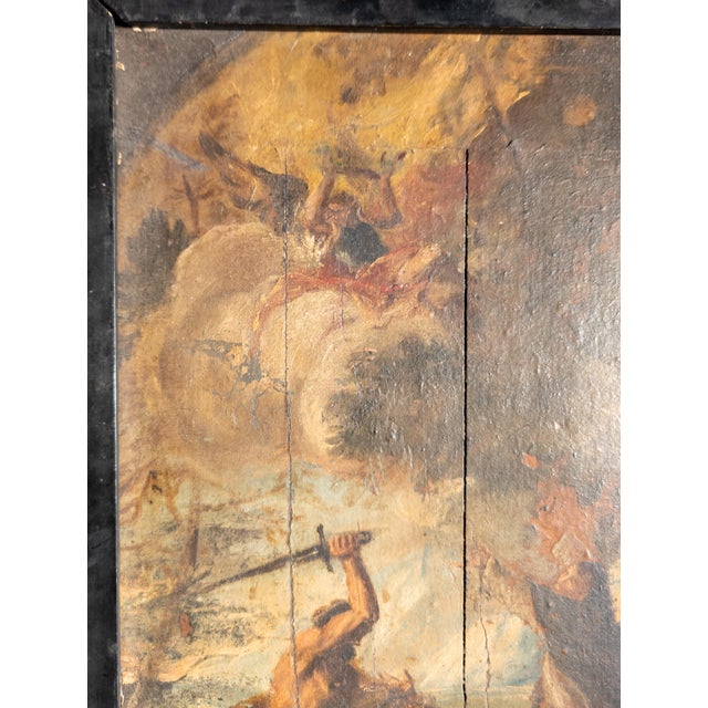 Wood 18th Century Continental European Painting, Martyrdom of a Saint, Italian School For Sale - Image 7 of 16