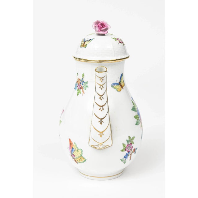 Mid 20th Century Mid 20th Century Herend Queen Victoria Older Coffee Pot For Sale - Image 5 of 9