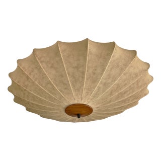 Mid-Century Modern Cocoon Flush Mount by Friedel Wauer for Goldkant Leuchten, 1960s For Sale