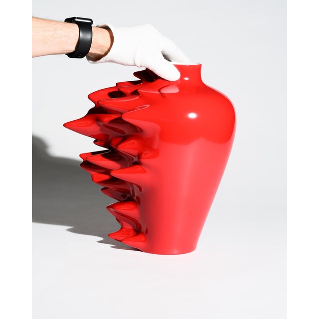 Early 21st Century Red Fast Limited Edition Porcelain Vase by Cédric Ragot for Rosenthal, 2010 For Sale - Image 5 of 9