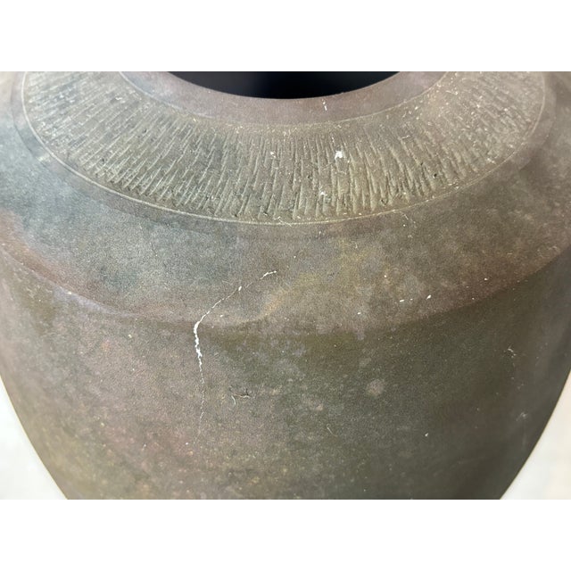 Mid 20th Century Raku Pottery Urn For Sale - Image 11 of 11