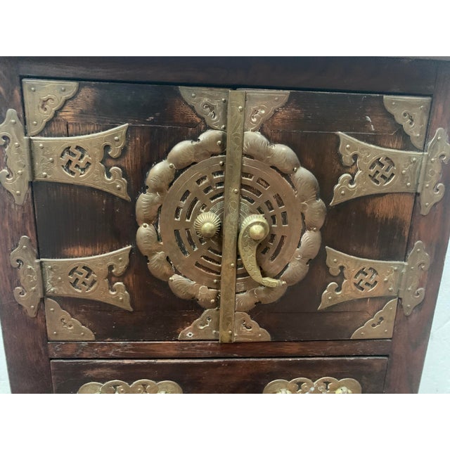 Small 20th Century Two-Door Cabinet with Bronze Decoration For Sale - Image 9 of 10