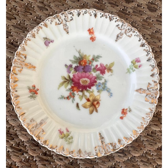 Copper Antique German Porcelain Plate Wall Trio Collection | Early 1900s Tielsch Bavaria Prussia For Sale - Image 8 of 9