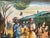 1960s 1969 Haitian Village Scene Folk Art Style Painting by Pierre Augustin, Framed For Sale - Image 5 of 12