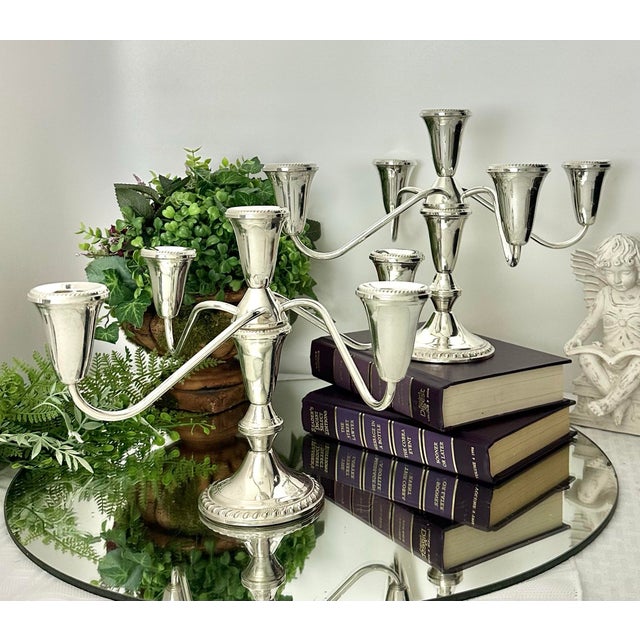 Vintage Duchin Creations Sterling Silver Candelabras - 2 Piece Set For Sale - Image 4 of 9