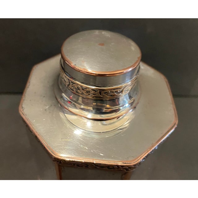 Metal 1920s Octagonal Silverplate Tea Caddy For Sale - Image 7 of 11