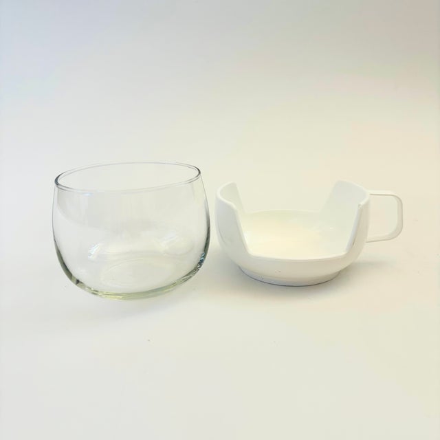 MCM Glass Mugs in Plastic Holders - Set of 6 - Made in Germany For Sale - Image 9 of 11