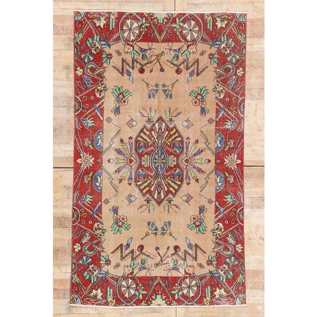 Zeki Muren Vintage Turkish Sivas Rug, 04'11 X 08'05 For Sale - Image 10 of 10
