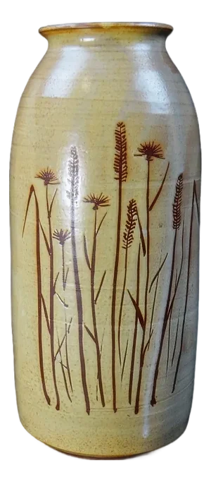 Stoneware Herbarium Vase from Poteries Dequeker Saint-Georges-La-Pouge, Creuse, France, 1970s