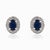 Ink Blue 4.16ct Natural Deep Blue Sapphire and Diamond Jacket Earrings in 14k White Gold- A Pair For Sale - Image 8 of 18