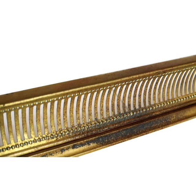 Antique Fireplace Fender - Brass on Copper For Sale - Image 4 of 6