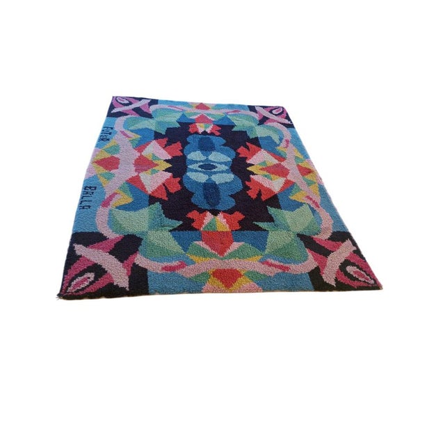 Vintage Flowers and Space Rug, Italy, 1980s For Sale - Image 18 of 18