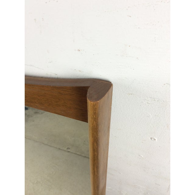 Wood Mid Century Modern Tall Rectangular Mirror With Unique Curved Wood Frame For Sale - Image 7 of 16