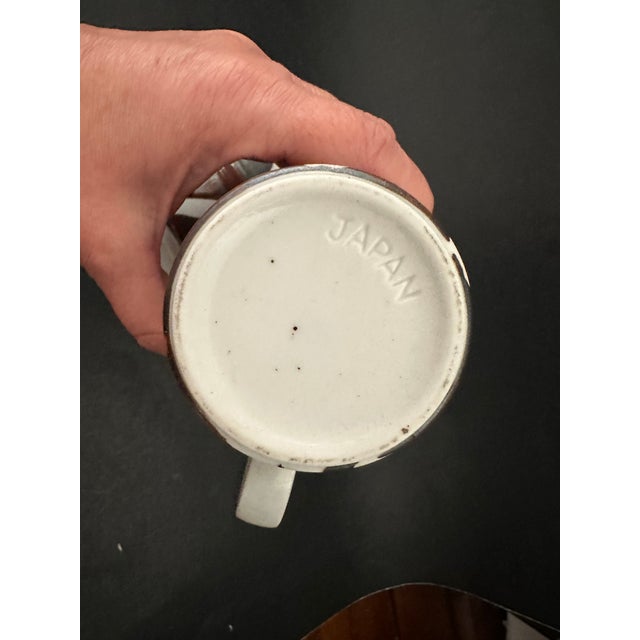 Vintage 1970s Japanese Stoneware Mug Set of 2 For Sale - Image 14 of 15