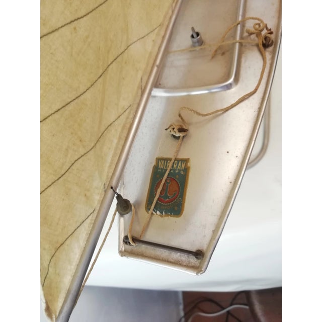 Metal Vintage Italian Sailing Boat by Valberan, 1950s For Sale - Image 7 of 15