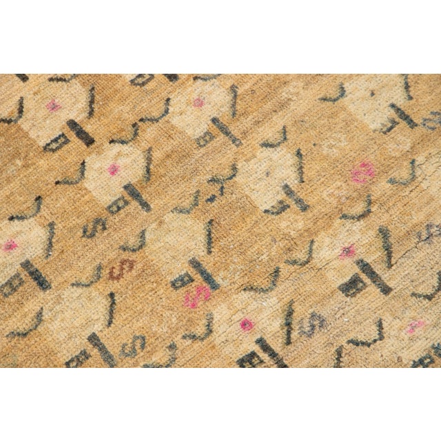 Beige Antique Persian Shiraz Beige Wool Rug With Trabal Pattern For Sale - Image 8 of 9
