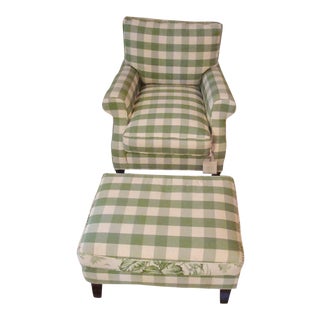 Henredon St. Germain Chair and Ottoman For Sale