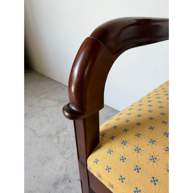 Vintage Hollywood Regency Neoclassical Style Mahogany Armchair For Sale - Image 10 of 12