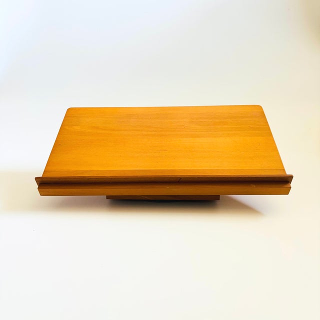 Mid 20th Century Rotating Wood Book Stand - Made in Hungary For Sale - Image 5 of 13