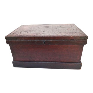 Victorian Wooden Tool Chest For Sale