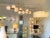 Contemporary Long Brass Chandelier Opaline. Italy For Sale - Image 10 of 11
